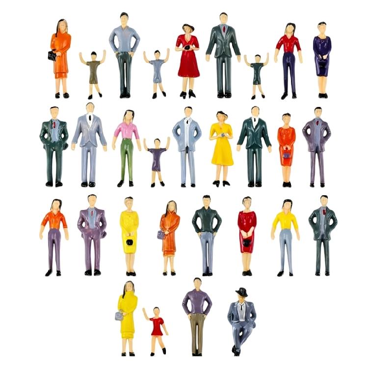 Miniature People Figurines Model Trains Architectural Tiny Painted People Model Mini Plastic Small Dollhouses Figures 1