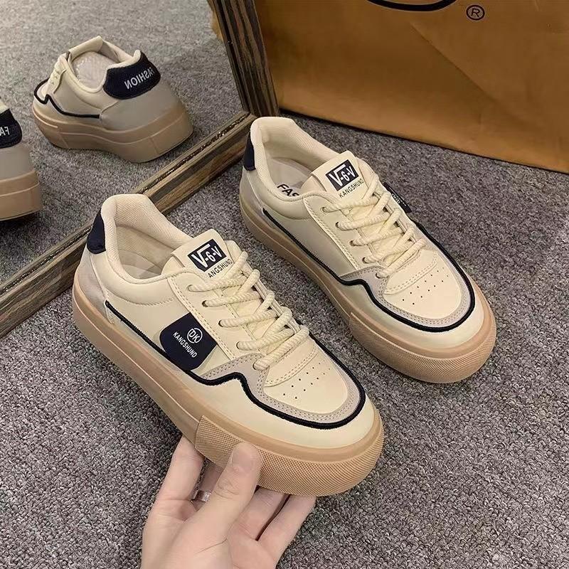 Retro Little White Shoes Summer Women's Models 2025 Autumn New Thick Baseplate Shoes Casual Sports Student Women's Shoes