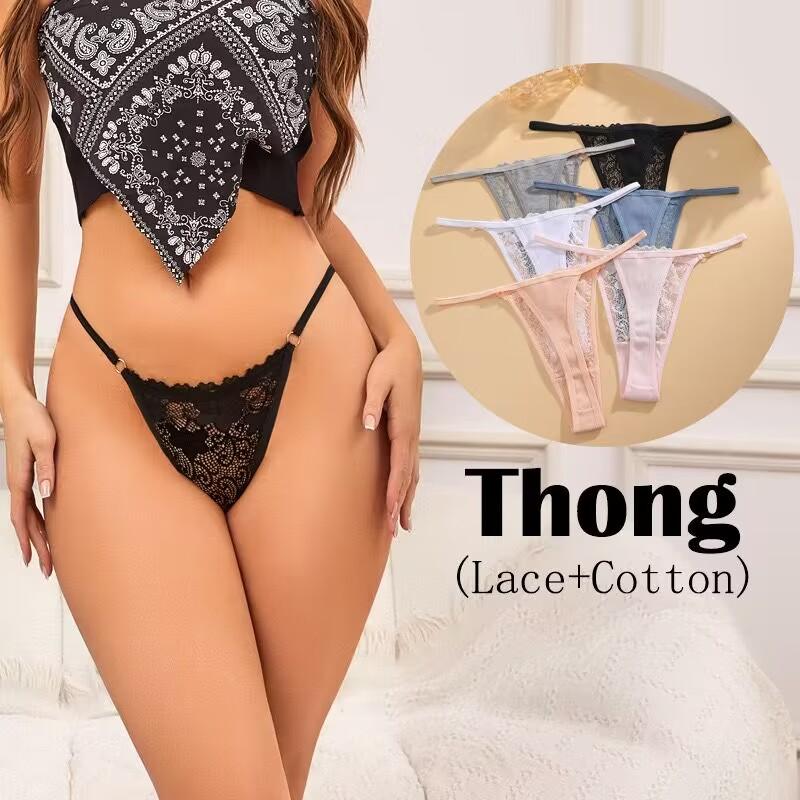 Chiloți din dantelă pentru femei Bikini sexy tanga Chiloți lenjerie florală Lenjerie moale și respirabilă