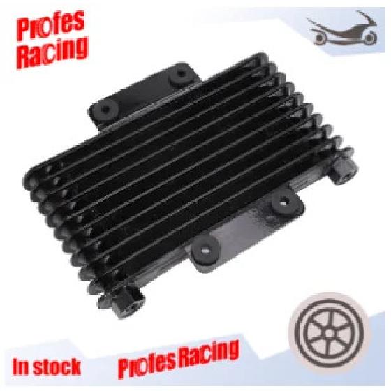 Motorcycle Radiator Oil Cooler 8-Layer Pitch M10/12 For Kawasaki KX250 Honda CRF250 Yamaha YZ250 Universal Motocross Accessories