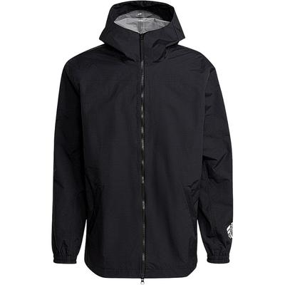Logo Buchstaben Print Kapuzenjacke Gerader Schnitt Warm Herrenjacke Schwarz GM0895