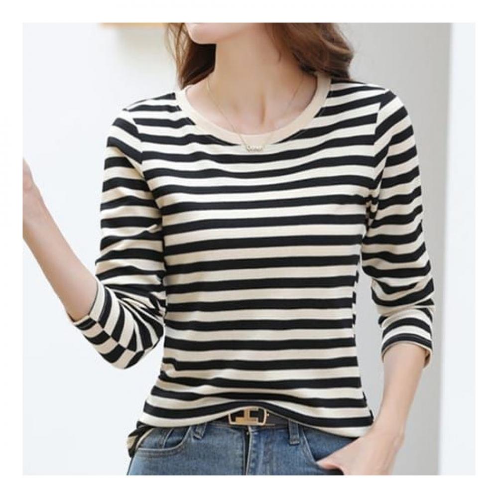 Navava NT602 Daily STripe Long Sleeve T shirT