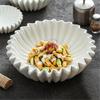 Decorative Bowl Fruit Bowl Decorative Tray Ruffle Scallops Bowl for Home Decors Handicraft Bowl Stylish Key Bowl Gift