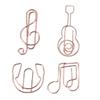 50Pcs Note Paper Clips Stationary Clips File Folders Clamp Mini Paper Clips Music Note Shaped Paper Clip for Home Office