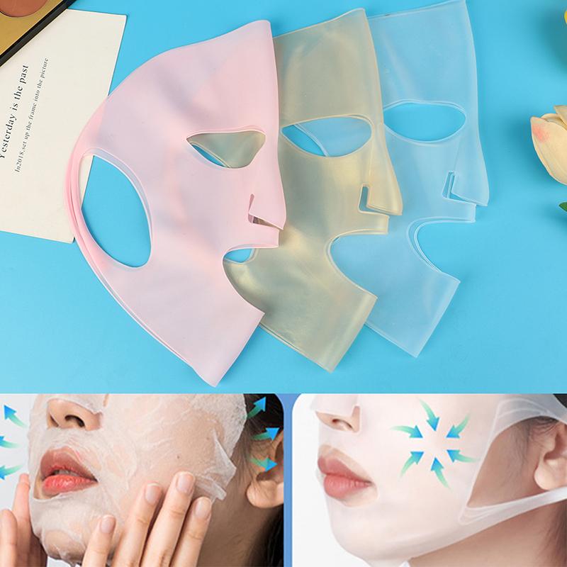Silicone Mask Face Women Skin Care Tool Hanging Ear Face Mask Gel Sheet Reusable