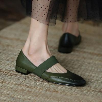 Women's Retro Flat Mary Jane Shoes Soft Bottom One-Strap Decor Granny Shoes Fashionable Comfortable Breathable Shoes