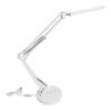 Swing Arm Desk Lamp USB Folding Eye Caring Multi Joint LED Table Lamp with Round Base White
