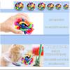 1 Pc Dog Toy Colorful Bell Woven Ball Rainbow Toy Ball Dog Chew Toy Hard Rubber Pet Product