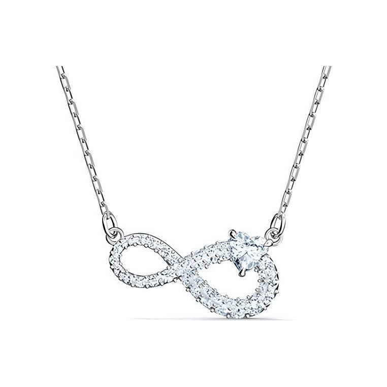 Swarovski Hyperbola Collection SWA Infinity Eternal Love Imitation Crystal Necklace Women necklace 5520576 Box (Random Color)