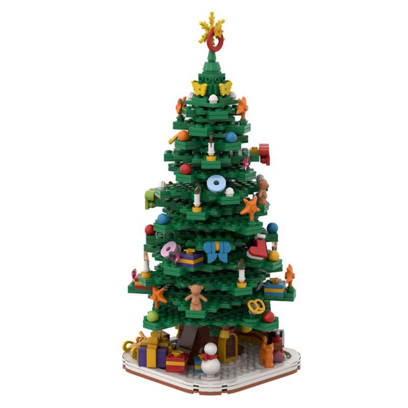 Mattoncini albero di Natale modello di assemblaggio mattoni alti parti MOC giocattolo