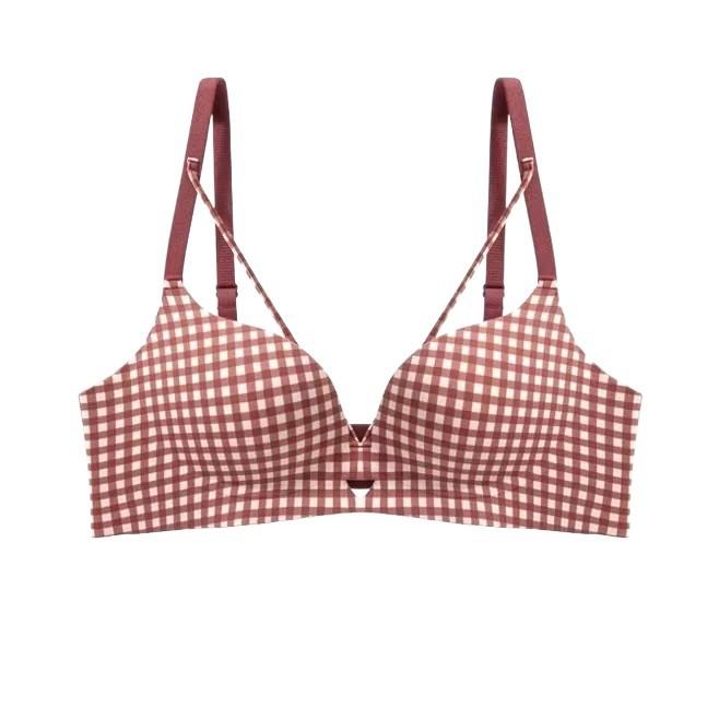 Show big, gather small breasts, close secondary breasts to prevent sagging, advanced sense, sexy, pure desire plaid seamless bra cover