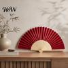 Lightweight Bamboo Fan Chinese Style Silk Folding Fan, Ribs Decorative Handheld Summer Cooling Portable Party Favors for Men Women Wooden