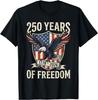 250 Years America Anniversary 250th Independence Day US Flag T-Shirt