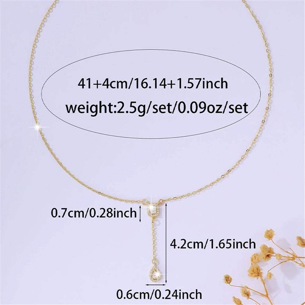 Collana Ciondolo Goccia d'Acqua Femminile Fascino Colore Oro Vintage Matrimonio Per Donne