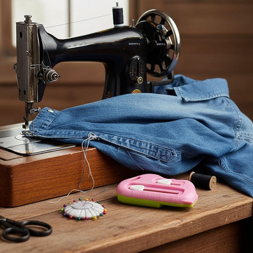 Magnetic Multi-Functional Sewing Guide W/ Seam Rippers & Needle Threader Adjustable Seam Guide for Sewing Machine