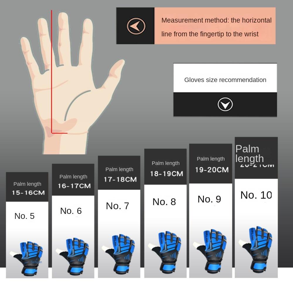 1 Pair Latex Soccer Goalie Gloves Wear-Resistant Kids Football Goalie Gloves  Football Goalkeeper