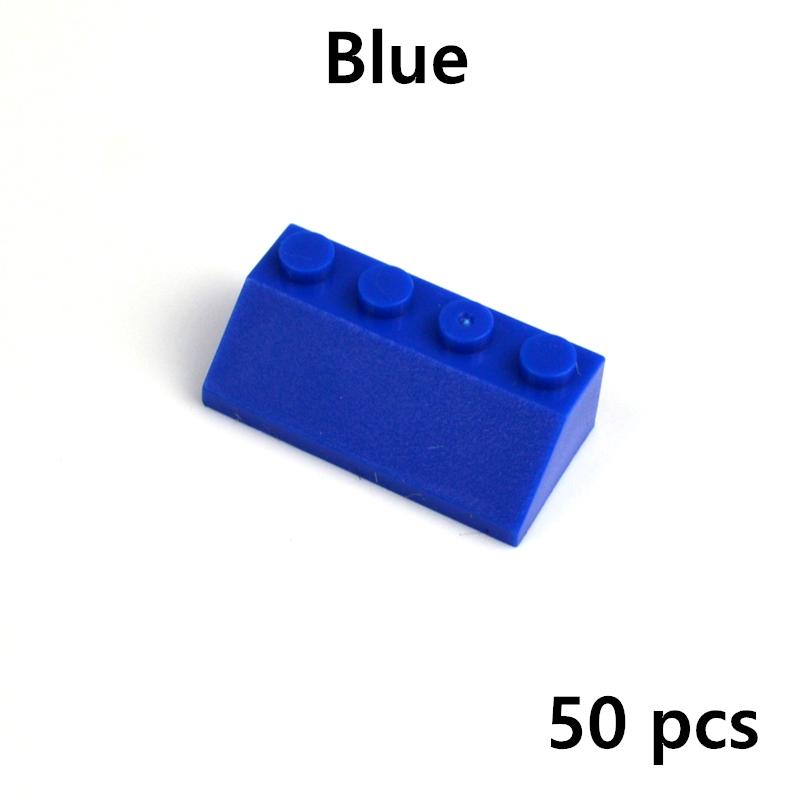 50 Stück Schräge 45° 2x4 DIY Schräge Bausteine Dicke Figuren Ziegel Schräge Größe Kompatibel Mit 3037 Pädagogisches Kreatives Spielzeug