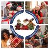 Christmas Cookie Bags 3 Pieces Zipper Party Pouch 3D Doll Santa Snowman Deer Christmas Eve Bag For Candy Treat Cookie Small Toys