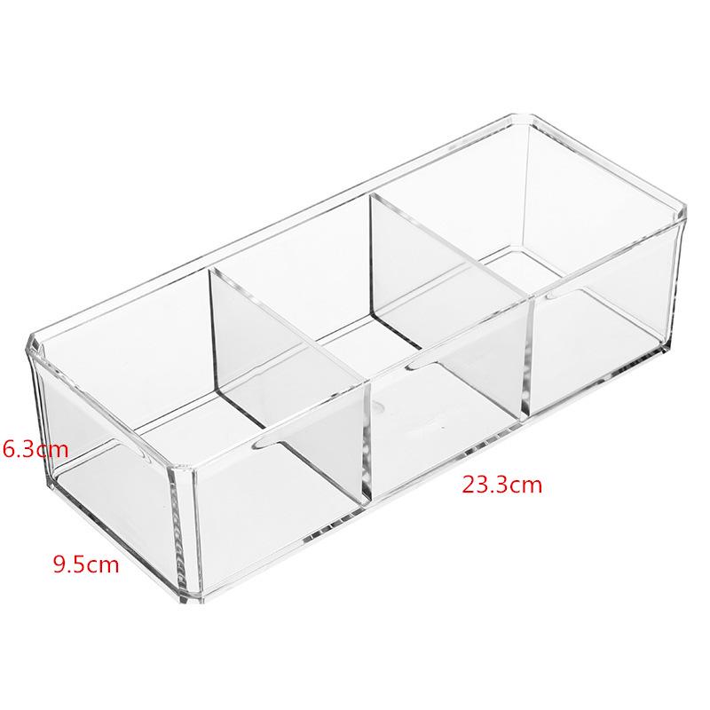 Baji Clear Acrylic Stackable Desktop Storage Box for Cotton Pads and Swabs