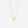 Estelle Official Women's Necklace, 10K Yellow Gold with White Topaz and Horseshoe Motif, 0351-1414-0041-0000