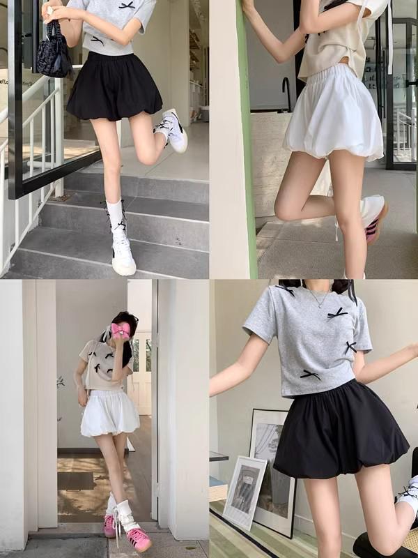 Korean Style High Waist Black Wide-Leg Shorts for Women - Summer 2024