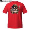 Pirate Bull Terrier T-Shirt | Funny Dog with Sword and Parrot | Grumpy Captain Tee