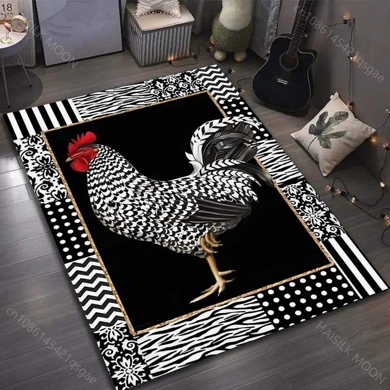 

1 шт. Ковер с принтом французского петуха для гостиной, спальни, прикроватный, под диван, на журнальный столик, напольный коврик, домашний ковер, декор, большой размер 40x60cm (16x24in)