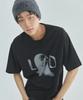Ladeuedisyeon Reverse A Graphic Oversized T-Shirt_Black