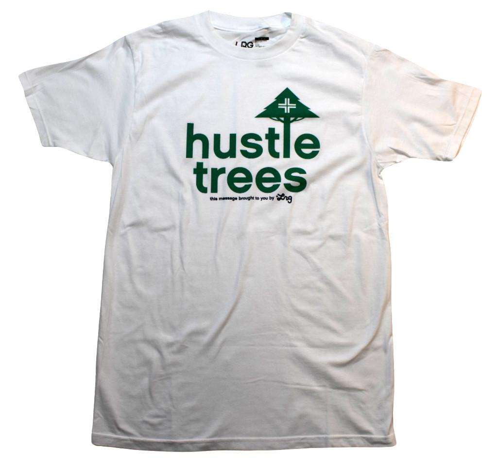 LRG Lifted Research Group Hustle Trees Mens White Green Shirt NWT M XXL