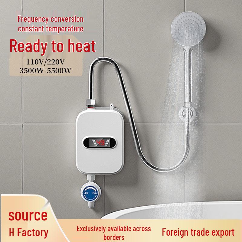 

Компактний миттєвий водонагрівач для душу та кухні – Змінна частота, Постійна температура RY021 (EU)