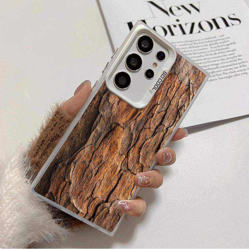 

Vintage Wood Grain Pattern Soft Phone Case for Samsung Galaxy S24 S25 FE S26 Edge S23 Ultra S22 Plus S21 + Shockproof Cover Back Samsung S21