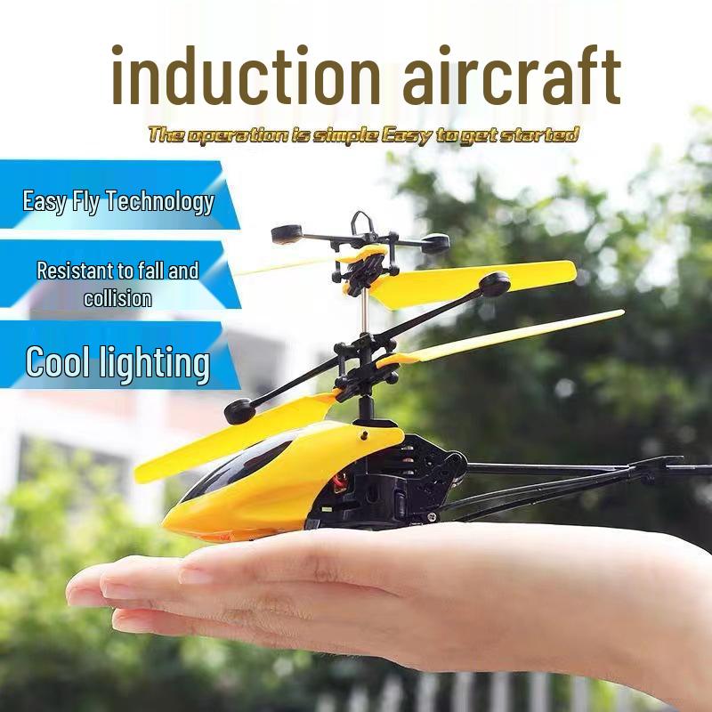 Induction Hand Gesture Helicopter: Child's Drop-Resistant, Hovering, Smart-Sensing Flying Toy.