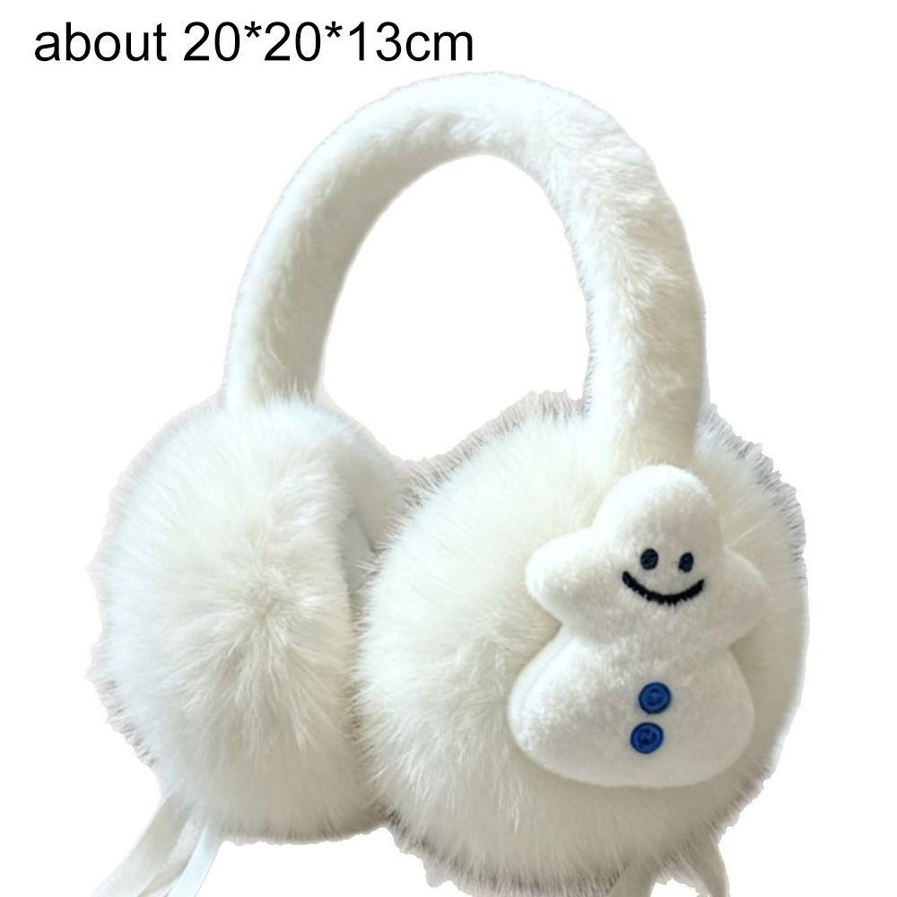 Little Snowman Ear Cover Plush Fur Ear Warmers Fashion Winter Earmuffs  Outdoor