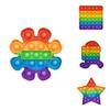Innovatives 12cm Regenbogen Silikon Sensorisches Blasen Spielzeug Für Kinder Mit Bunten Formen