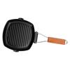 Frying Pan Folding Non Stick Portable Anti Scald Wooden Handle Steak Pan for Cooking Camping Dining