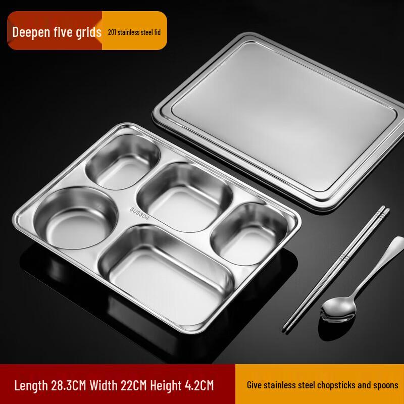 

Stainless Steel Compartment Lunch Plate