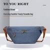 Sportig Crossbodyväska för Par - Dam Stor Kapacitet Cool Casual Japansk Stil Motorcykel Denim Axelväska