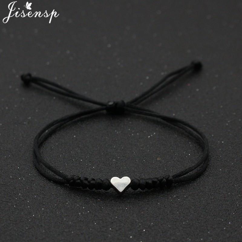 Multicolor Rope Lucky Heart Bracelets Women Men Charm Woven Handmade Bangles Braided Adjustable Buddhism Jewelry Pulseras