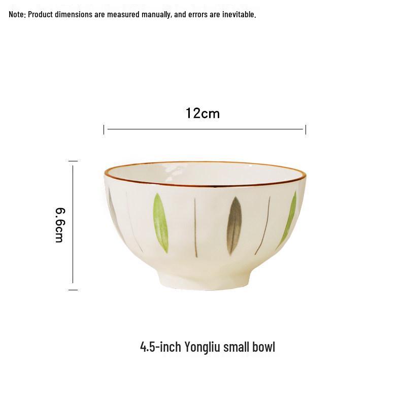 Japanese-Style Ceramic Rice and Salad Bowl