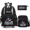 3Pcs/set Anime Uzumaki Backpack for Teen Boy Girl Back To School Bag Student Schoolbag Leisure Travel Bag