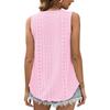 T-shirt da donna estiva Nuova maglietta senza maniche ampia con scollo tondo