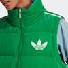 Adidas Originals FW22 Velvet Vest Solid Logo Print Zipper Down Vest Women Vests Green IB2029
