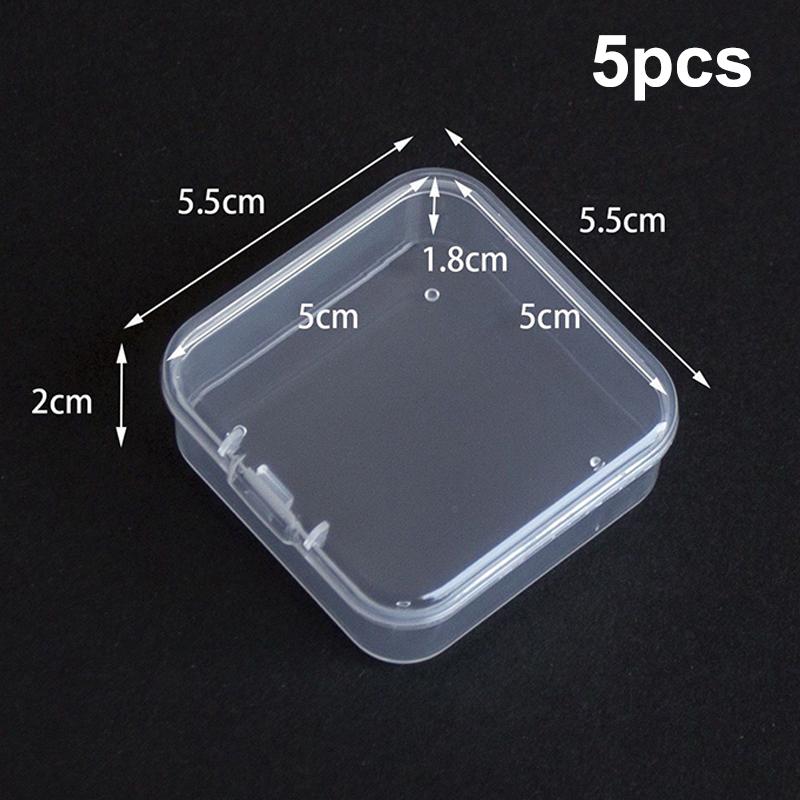 Pp Aufbewahrungsbox Mini Transparenter Kunststoffbehälter Quadratisch Rechteckig Verpackungsbox Für Schmuck Perlen Kleine Gegenstände