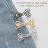 Alloy Tighten Waist Button Detachable Beautiful Heart Jeans Button Adjuster No Sewing Required Pants Waist Buckle