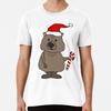 Funny Wombat Christmas Cartoon T-Shirt S-5XL Best T-Shirt