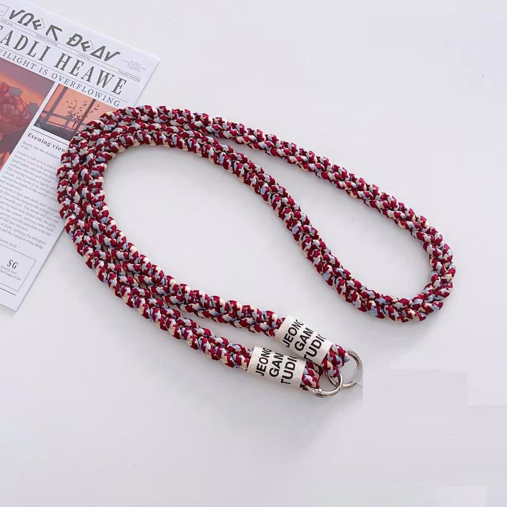 Colorful Crossbody Woven Phone Strap - Long Anti-Lost Lanyard & Bag Decoration