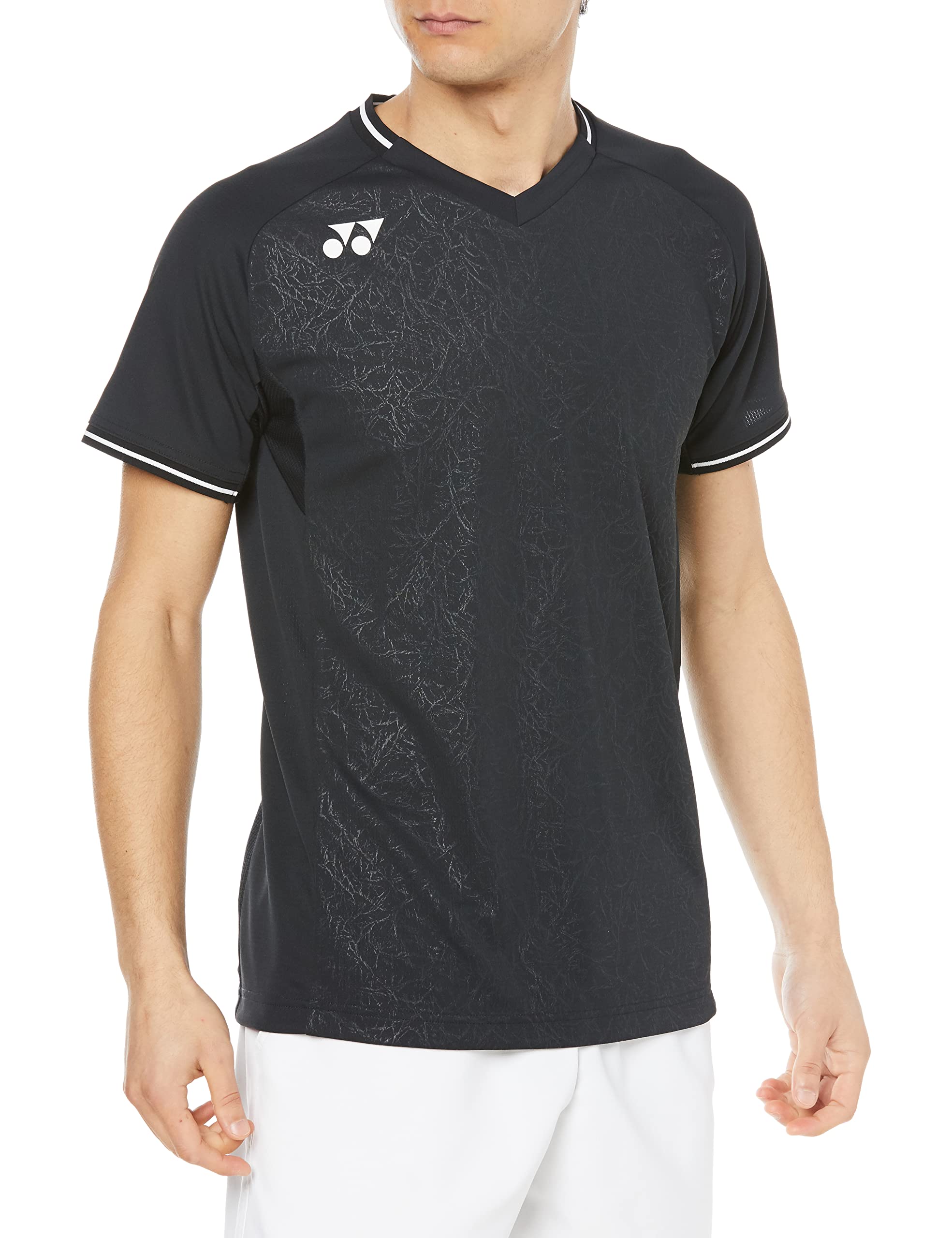 

Рубашка с коротким рукавом, игровая рубашка, черная, SS [YONEX] (Подходящий стиль) Мужской (007)
