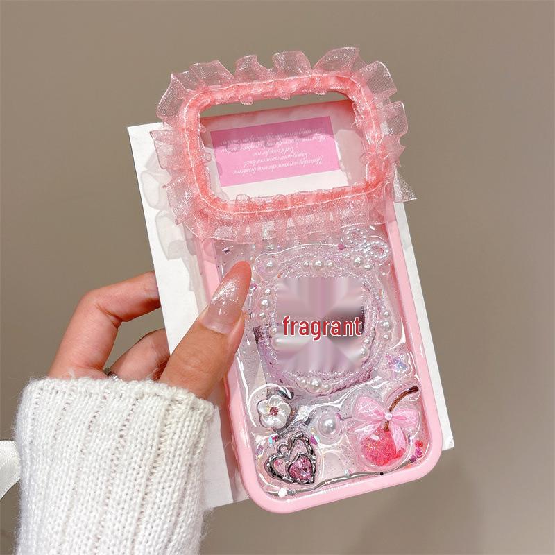 

Butterfly Musical Notes Lens Frame iPhone Case for Models 14-17 (Transparent) 14 Pro Max