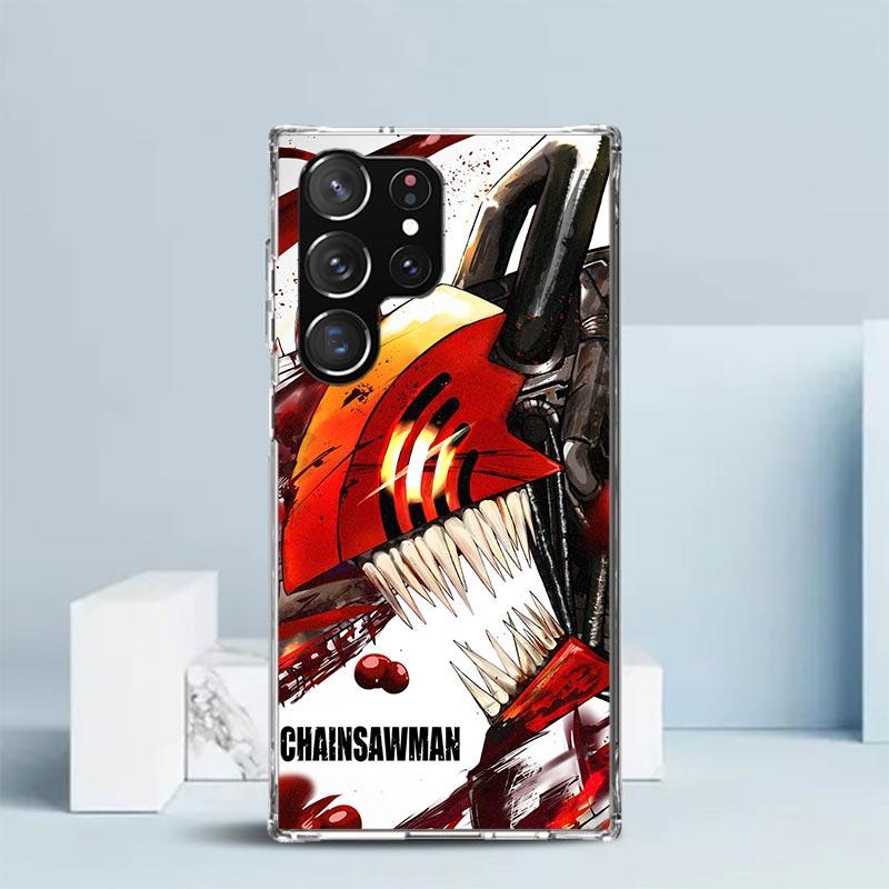 C-Chainsaw Mans Denji Soft Cover for Samsung Galaxy S25 Edge S26 S24 S23 Ultra Phone Case S22 S21 Plus S20 FE Print Pattern Shel