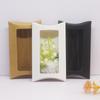 DIY Blank Paper Gift Box .Mutli Size Pillow Gift Box with Clear Pvc Window,kraft/white/black Paper Window Box for Gift 10pcs